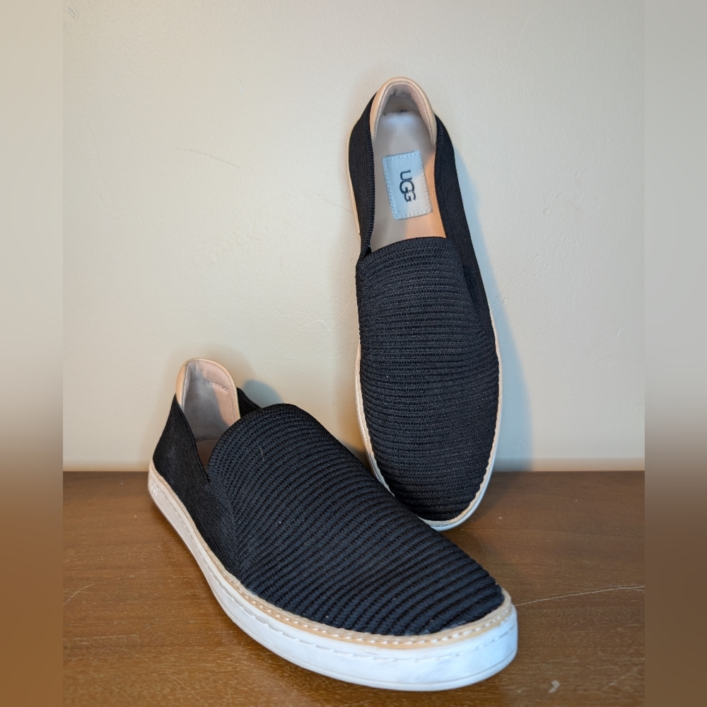 UGG Women's Black Knit Loafers